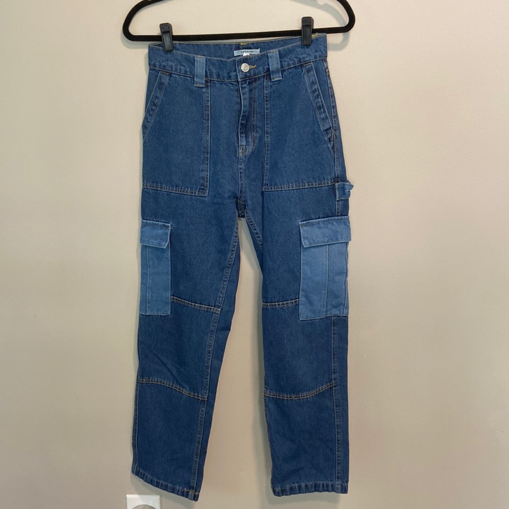 Women’s PacSun Two Toned Cargo Jeans size 25 Waist
